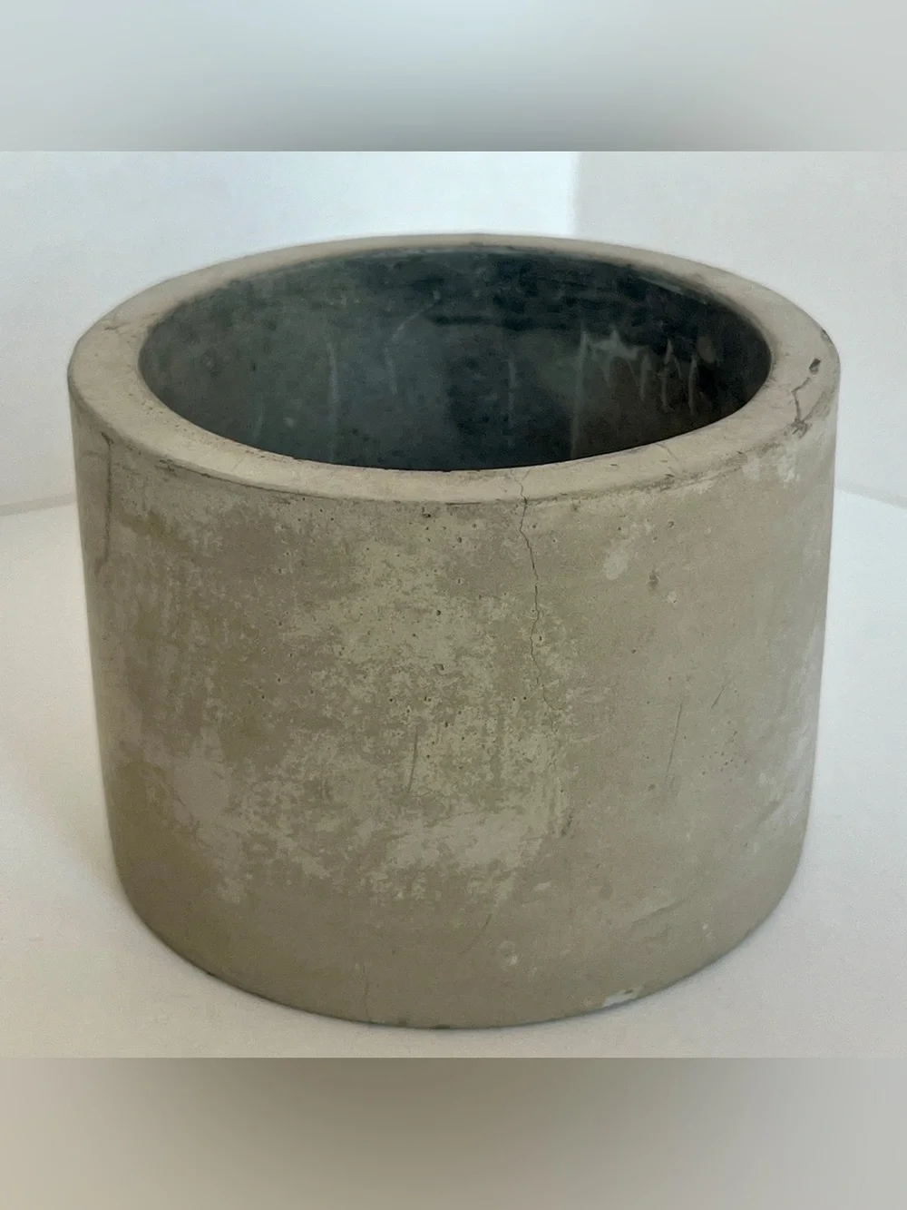 Stoneware Salt Keeper Canister in Cream with Blue Lettering